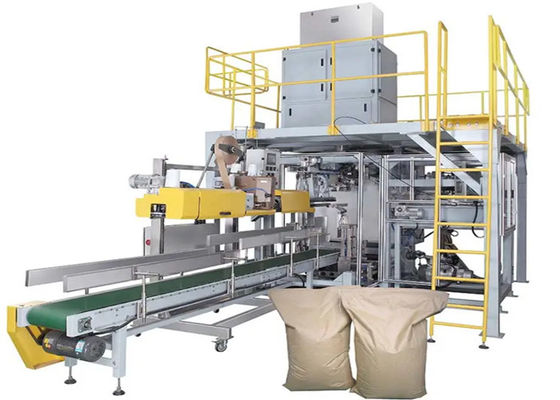 Impacchettatrice in serie chimica di funzione della borsa 50Kg di industria 14kw multi