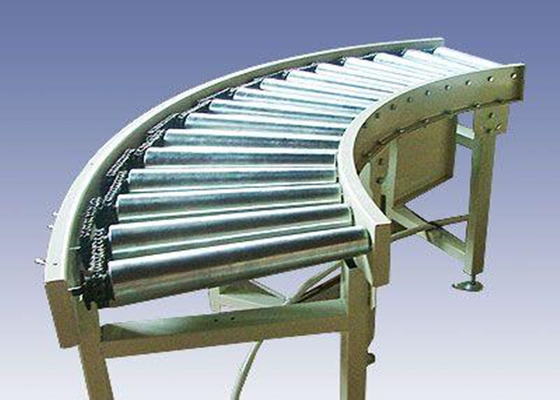 Trasportatore a rulli curva in acciaio inox con piede regolabile SEW Motor 0,75 - 1,5 KW