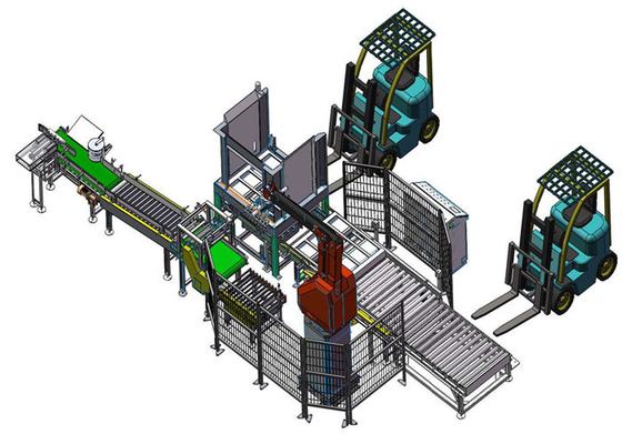 Pick and Place Robot di pallettizzazione con touch screen Plc nell'industria chimica